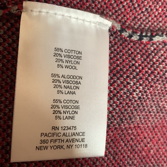 Jones New York Women Houndstooth Knit Plaid Sweater Long Duster Jacket NWT Small - Picture 12 of 14